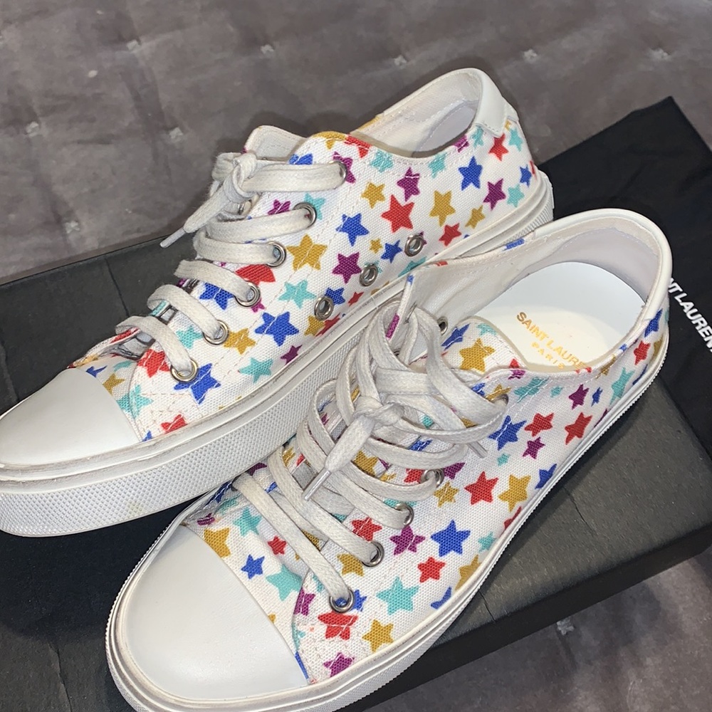 Authentic Saint Laurent Bedford Low Star Pop Sneakers